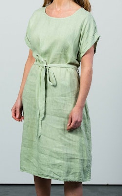 SANDRA Linen Dress Green
