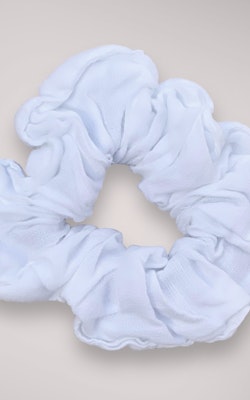 BIG Linen Scrunchie White