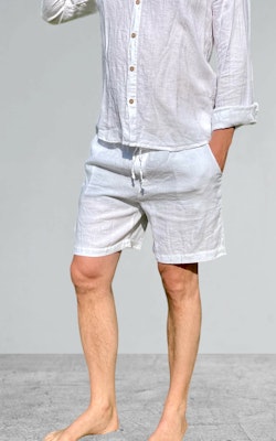 ADAM Linen Shorts Men White