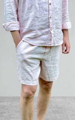 ADAM Linen Shorts Men Seashell