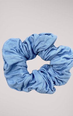 BIG Linen Scrunchie Blue Ocean