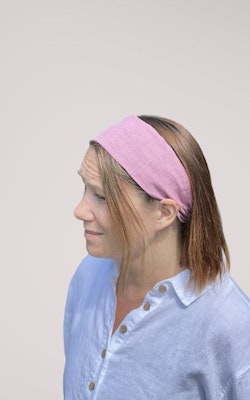PLAIN Linen Headband Pink Heather