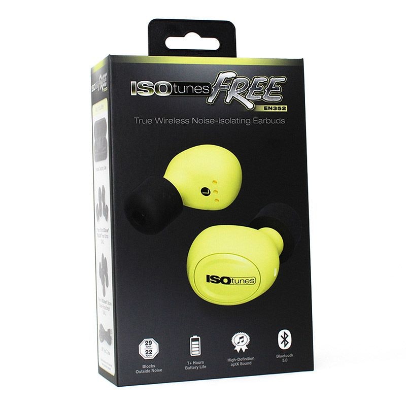 ISOtunes Headset ISOTunes Free Neon EN352