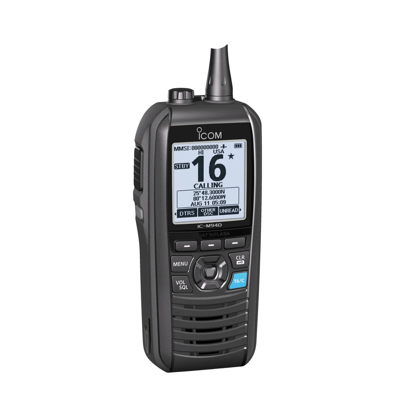 Icom IC-M94D Bärbar Marinradio med AIS, GPS & DSC