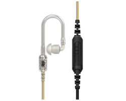 Motorola R7 1- Wire IMPRES™ Surveillance Kit, In Line Mic/PTT, Xtra Loud Translucent Tube Speaker System, TIA Compliance