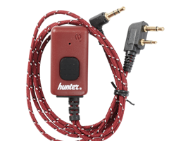 Hunter Miniheadset OS-04 (3.5mm kontakt, röd tygkabel)