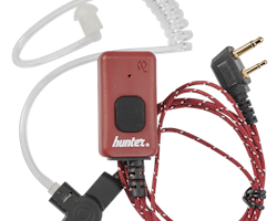 Hunter Miniheadset OS-05 (AirTube/Security, röd tygkabel)