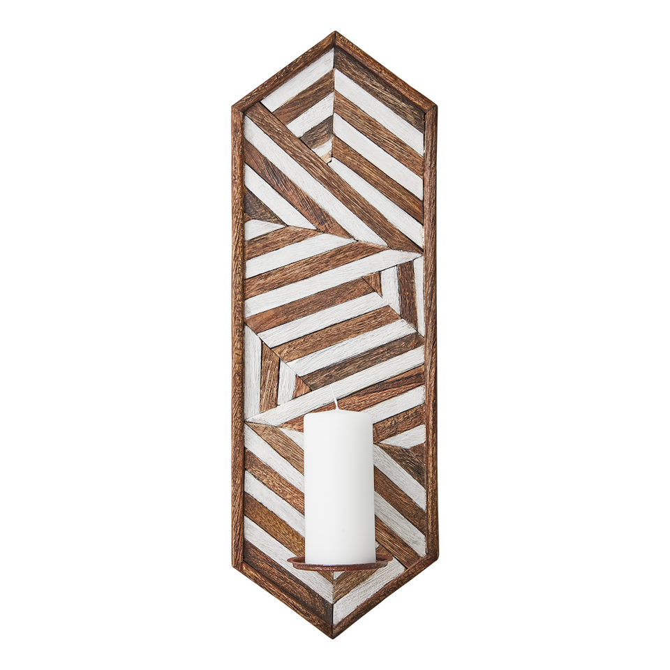 VECTOR Väggljushållare, Brun/vit