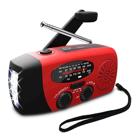 Nödradio 2000 mAh - AM/FM Powerbank Solcell inkl USB
