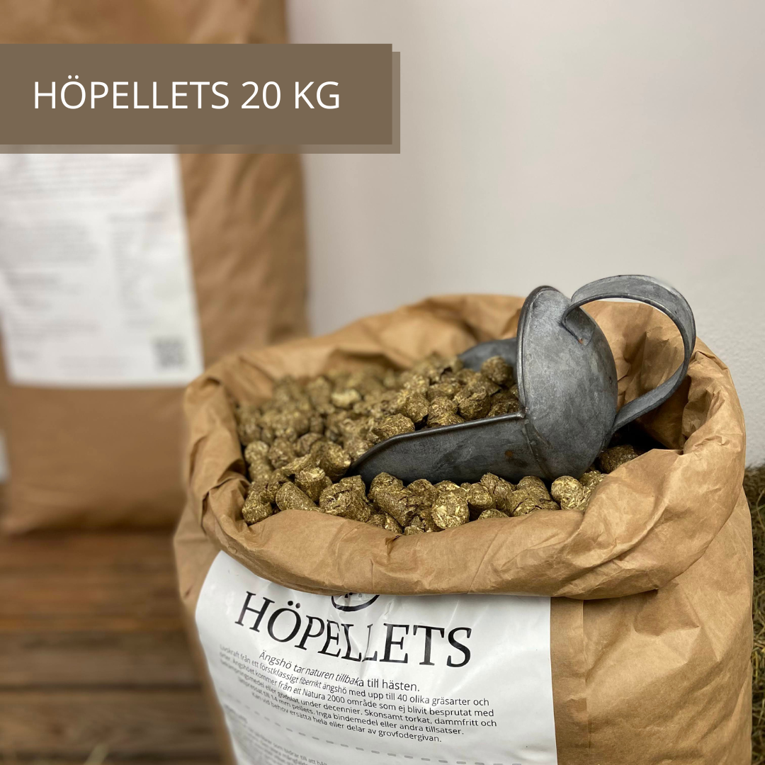 HÖPELLETS 20 säckar á 20kg, frakt ingår.