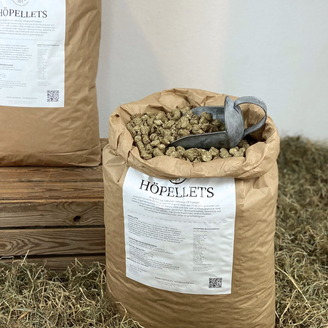 HÖPELLETS 6 säckar á 20kg, frakt ingår.