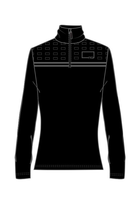 RG Jersey Fleece L/S Print Logo Training Zip