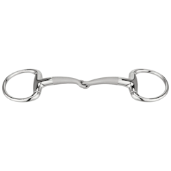 SATINOX Eggbutt bradoon 14 mm single jointed - Stainless steel
