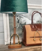 Equestrian Table Lamp Leather String