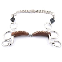 JumpIn Small cheek Pelham Leather Covered bit