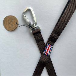 Nylon Leash - Chocolate - Carabiner - Staffordshire Bull Terrier 1935