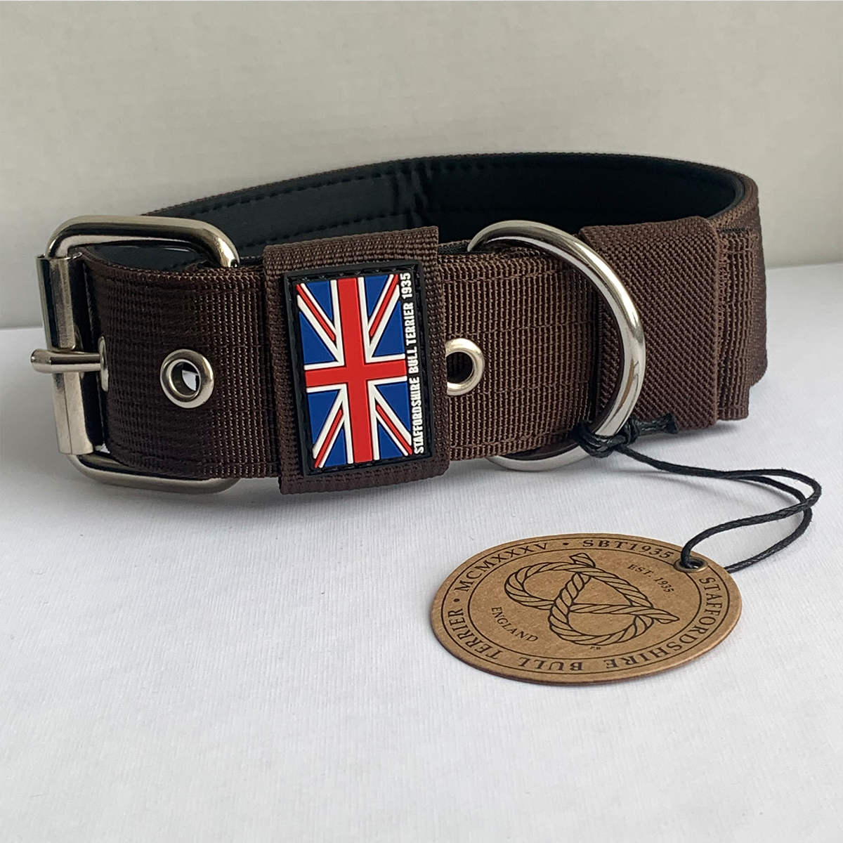 Nylon Collar - Chocolate - Staffordshire Bull Terrier 1935