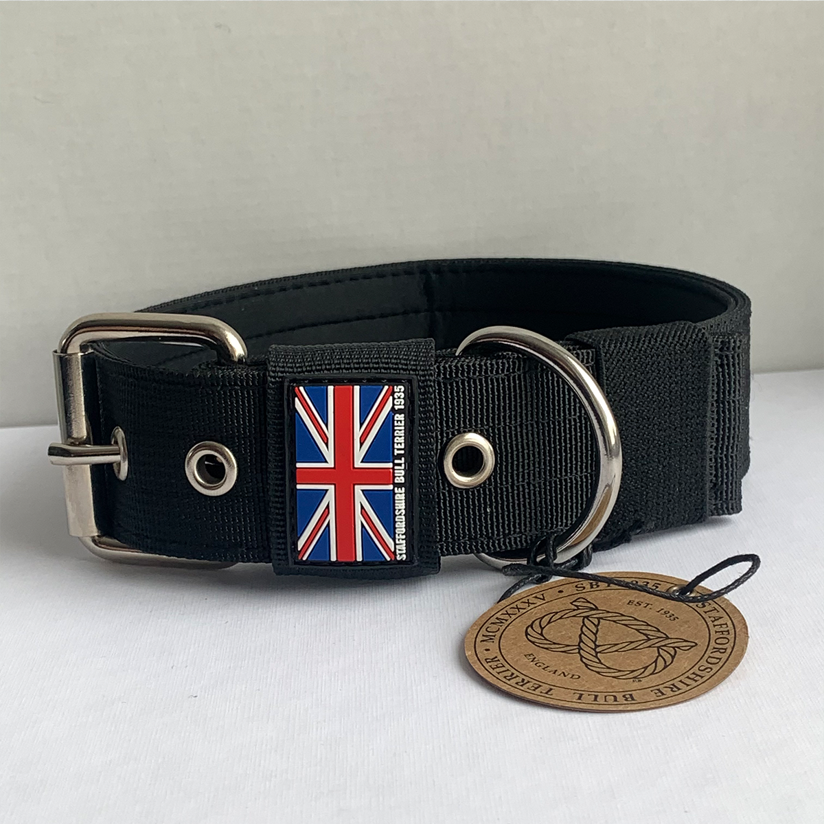 Nylon Collar - Black - Staffordshire Bull Terrier 1935