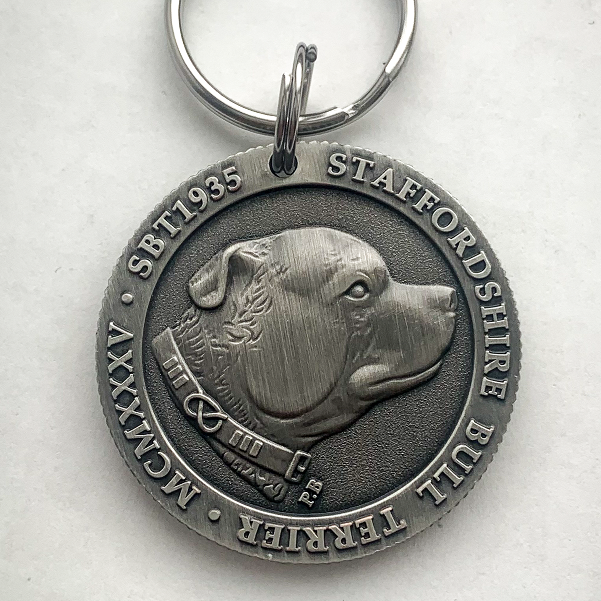 Nametag - Antique - Staffordshire Bull Terrier 1935
