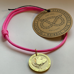 Paracord Collar & Nametag - Fuchsia - Staffordshire Bull Terrier 1935