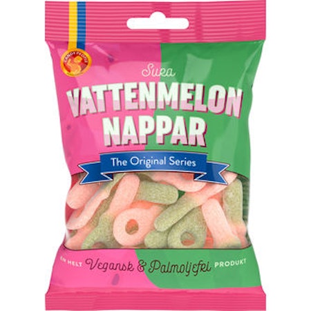 Vattenmelon Nappar Sura Vegan Candy People 80g