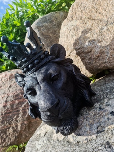 Lejonhuvud med krona