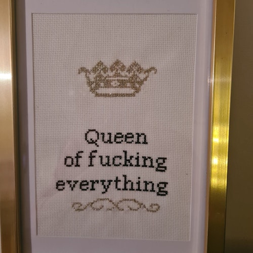 Citat-Tavla Queen of everything