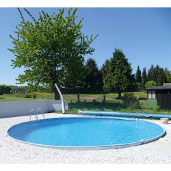 Poolset premium rund Ø420, H150cm nedgrävd/inbyggd