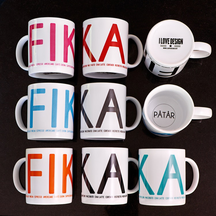 FIKA Mugg med rosa text