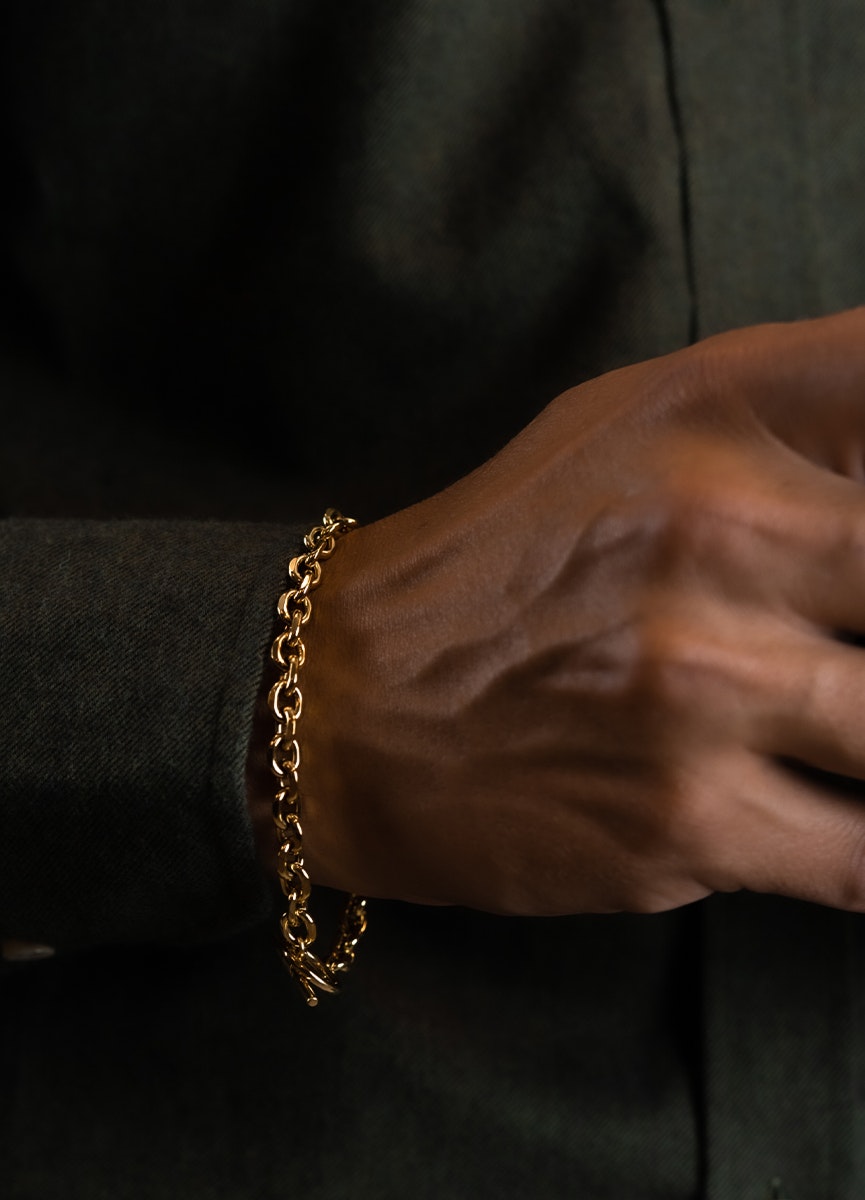 Skultuna Unité chain armband gold plated