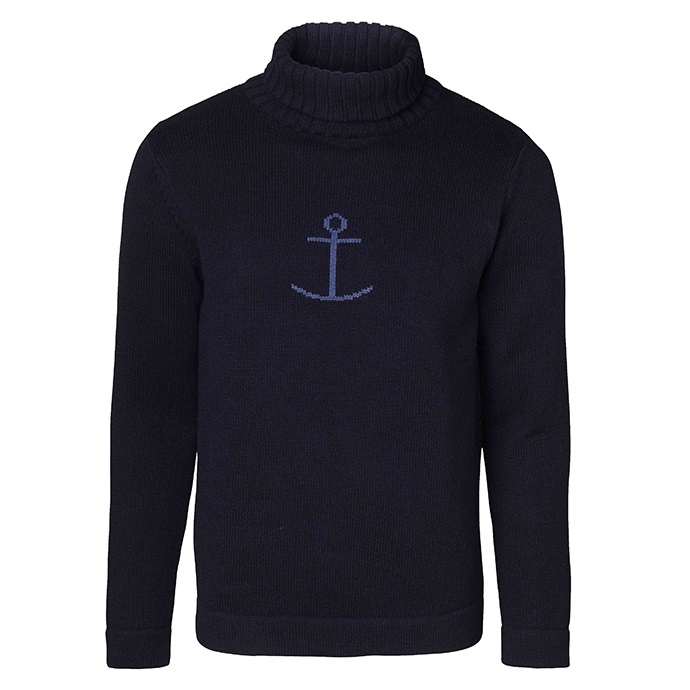 Olle by Jumperfabriken Anchor Rollneck navy