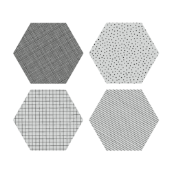 By May Polygon glasunderlägg 4-pack Concrete