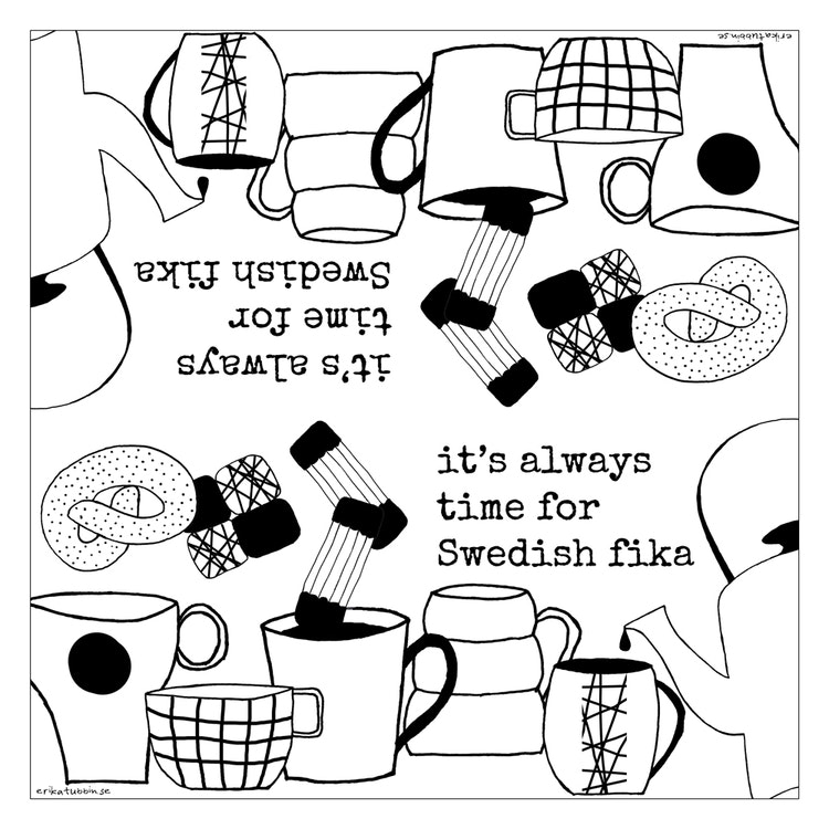Erika Tubbin "Swedish fika" kaffeservett