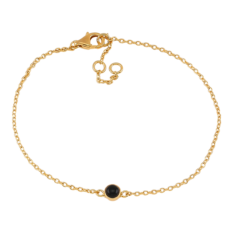 Nordahl Jewellery armband Sweets guld med svart onyx