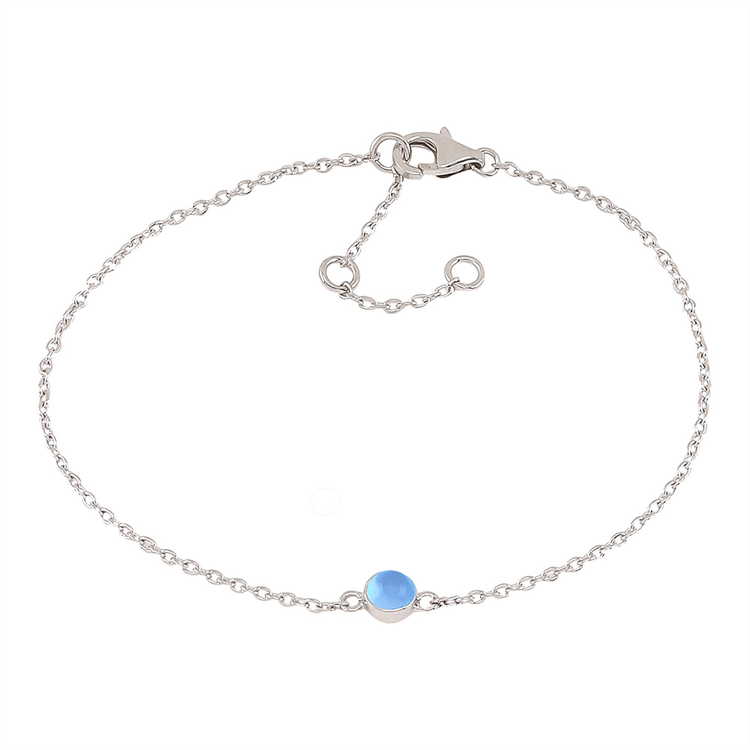 Nordahl Jewellery armband Sweets silver med blå kalcedon - Designbutiken  Strängnäs