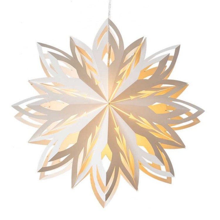 Snowflake julstjärna Ellen 45 vit
