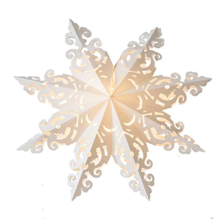 Snowflake julstjärna Hanna 64 vit