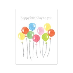 Nobhilldesigners litet kort "Happy Birthday to You"