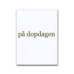 Nobhilldesigners litet kort "på dopdagen" guld
