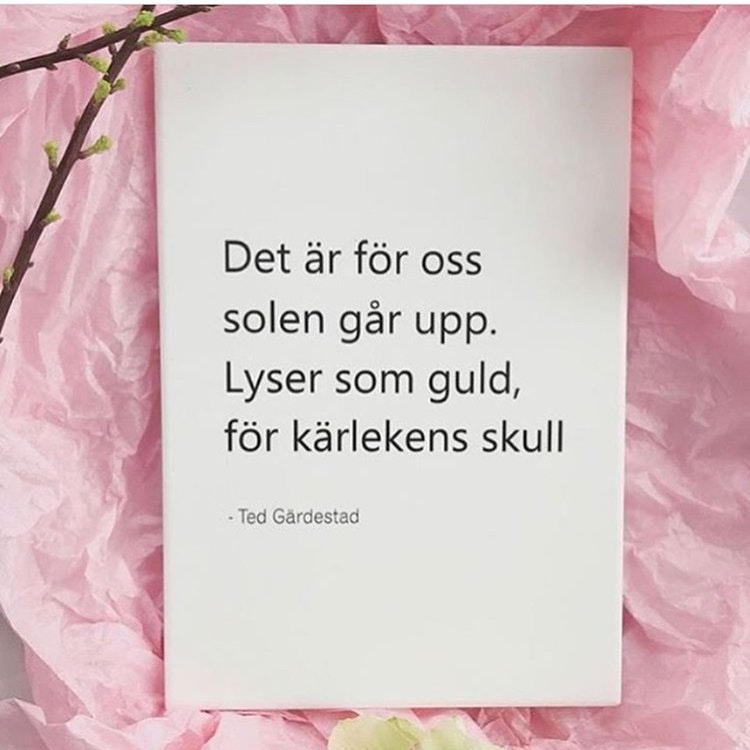 Trätavla "Det är för oss..." A5 vit