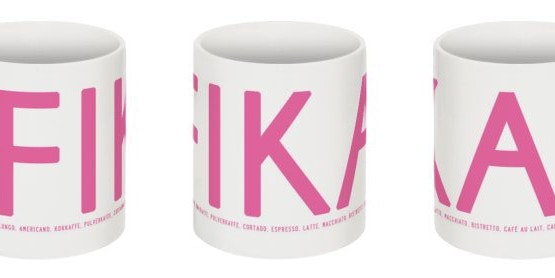 FIKA Mugg med rosa text