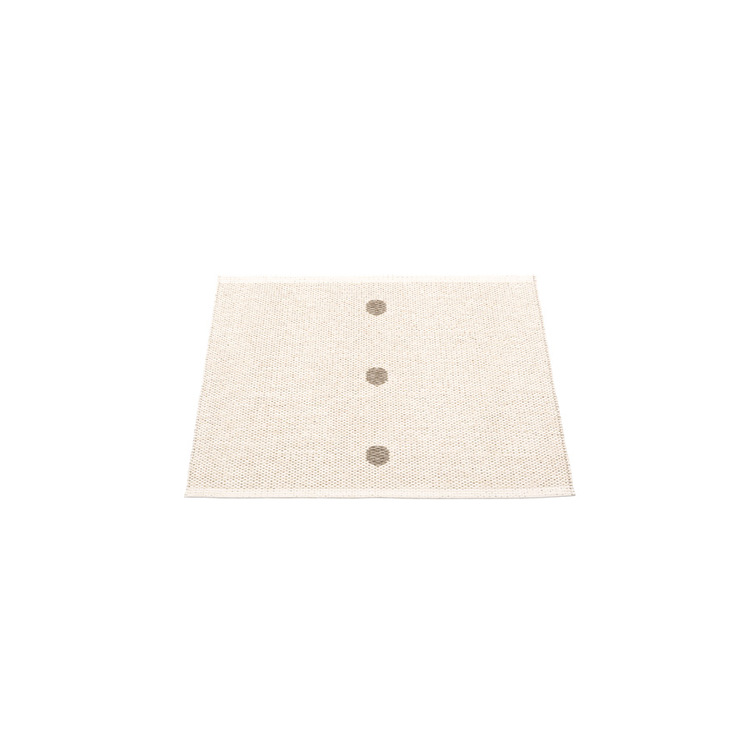 Pappelina matta Peg Dark Linen · Vanilla 70x60 cm