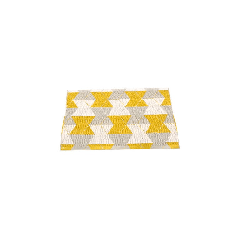 Pappelina matta Trip Mustard · Linen · Vanilla 70x50 cm