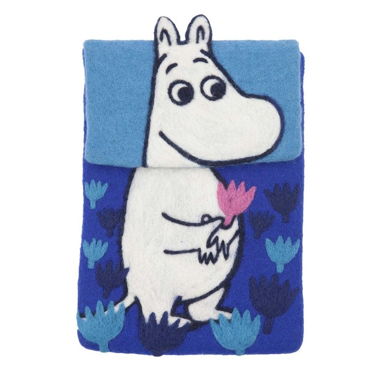 Klippan Yllefabrik iPad-fodral Moomin blå - Designbutiken Strängnäs