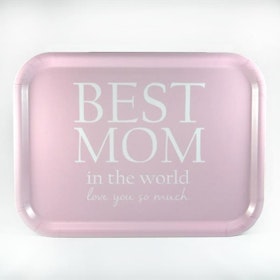 Mellow Design liten bricka "Best Mom" rosa
