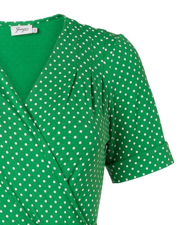 Jumperfabriken Celia short sleeve dress green
