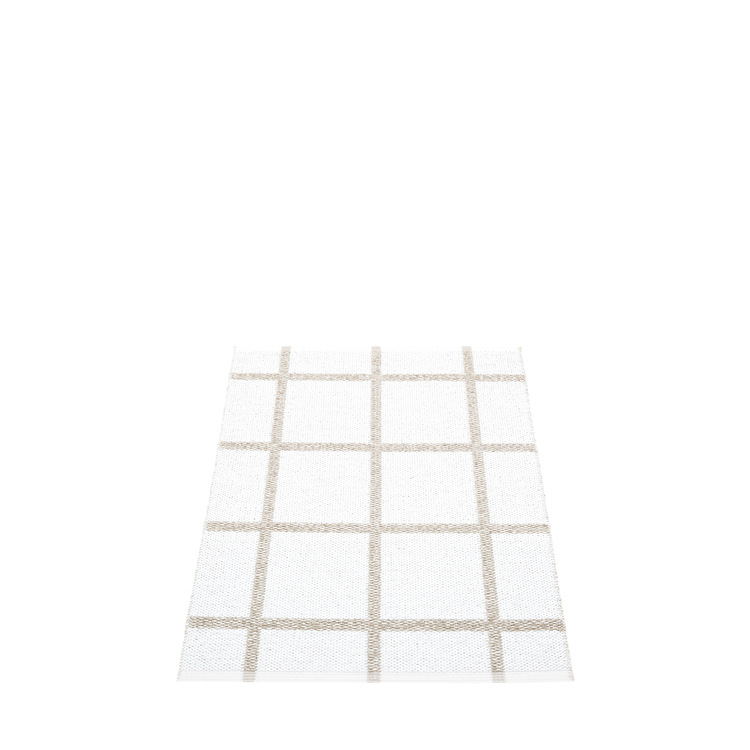 Pappelina matta Ada White · Stone metallic 70x100 cm
