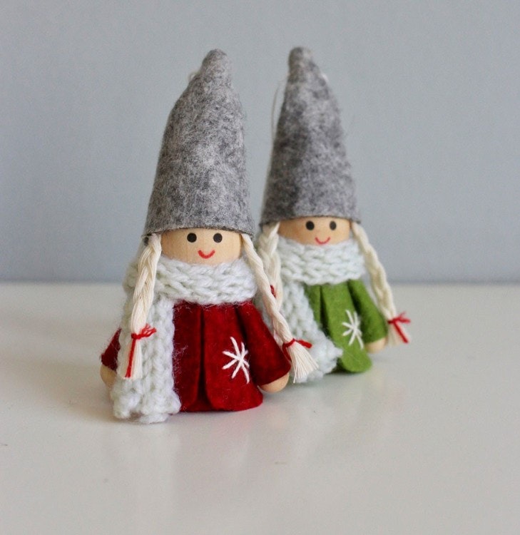Snow Nordic juldekoration Santa Girls 2-pack