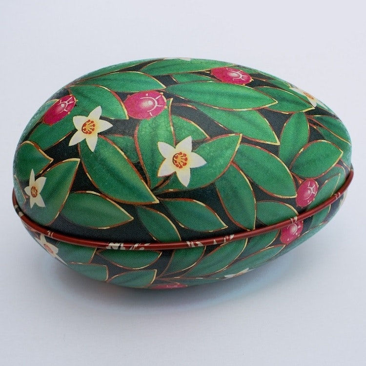 Påskägg Faberge Grön med blommor