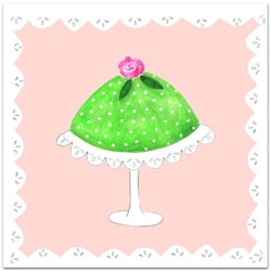 Nobhilldesigners kort med kuvert Princesstårta